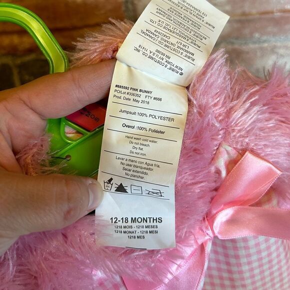 5 for $25🔥Rubie's Vintage‎ Pink Rabbit Costume Size 12-18 Months - Picture 10 of 11